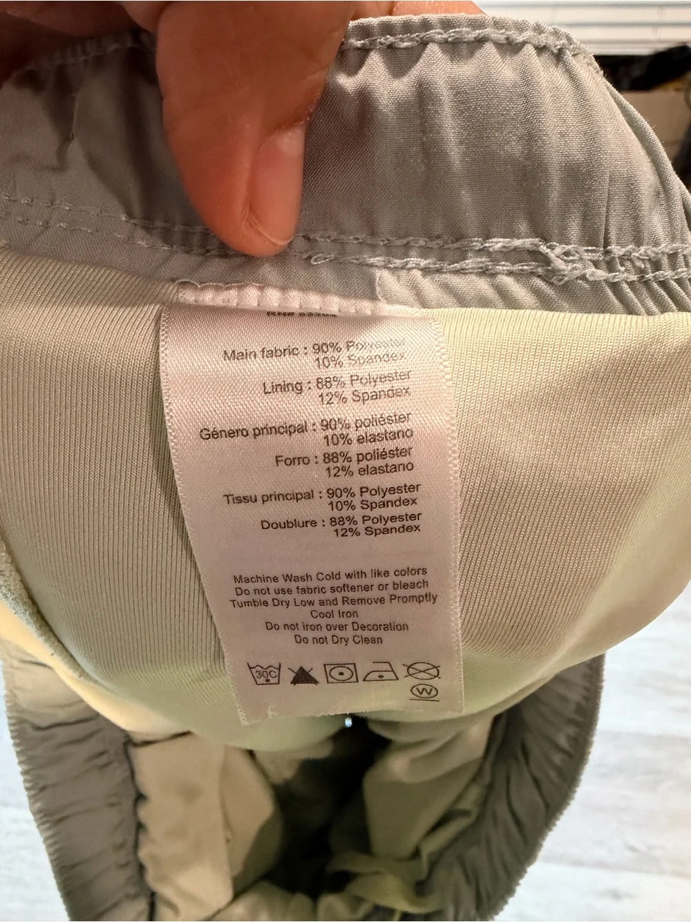Asics Men's Sage Green Double-Layer Athletic Shorts
